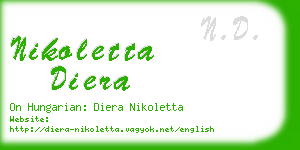 nikoletta diera business card